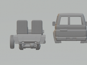 toyota land cruiser j70 3door 1990 3D-Druckmodell