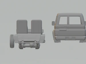 toyota land cruiser j70 3door 1990 3D Print Model