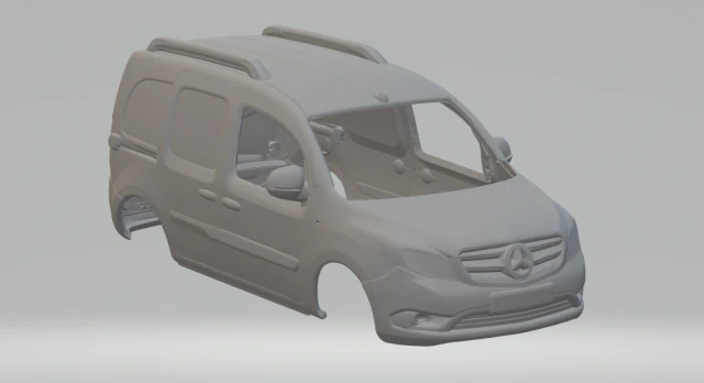 mercedes benz citan van 3D Print Model .c4d .max .obj .3ds .fbx .stl .blend 