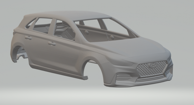 hyundai i30 n 3D Print Model .c4d .max .obj .3ds .fbx .stl .blend 