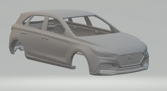 hyundai i30 n 3D Print Model .c4d .max .obj .3ds .fbx .stl .blend 