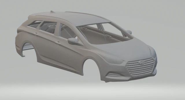 hyundai i40 wagon 3D Print Model .c4d .max .obj .3ds .fbx .stl .blend 