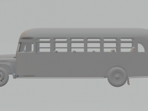 chevrolet 6700 school bus 1955 3D Print Model