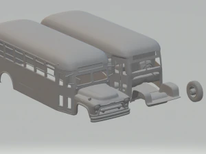 chevrolet 6700 okul otobüsü 1955 3D Baskı Modeli