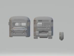 chevrolet 6700 school bus 1955 3D Print Model