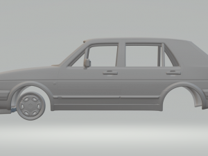 volkswagen golf mk2 1983 3Dプリントモデル