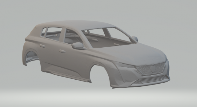 peugeot 308 2021 Model do druku 3D .c4d .max .obj .3ds .fbx .stl .blend 