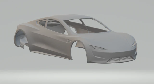 tesla roadster 2020 3D Print Model .c4d .max .obj .3ds .fbx .stl .blend 