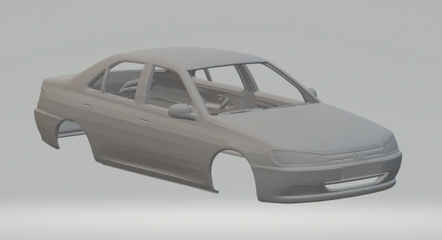 peugeot 406 3D Print Model .c4d .max .obj .3ds .fbx .stl .blend 