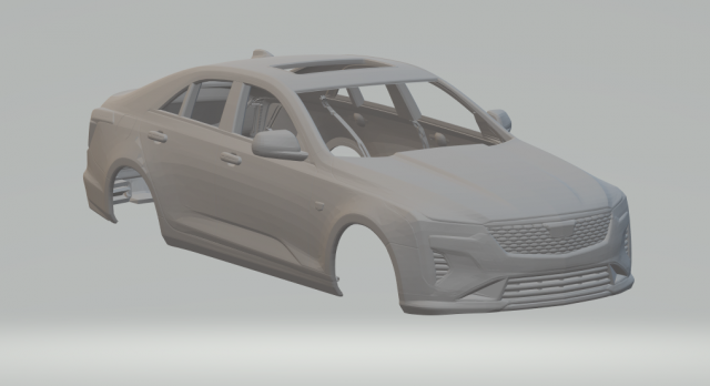 cadillac ct4 v 21 3D Baskı Modeli .c4d .max .obj .3ds .fbx .stl .blend 