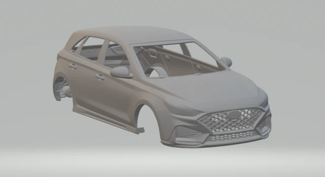 hyundai i30 n 2021 3D Print Model .c4d .max .obj .3ds .fbx .stl .blend 