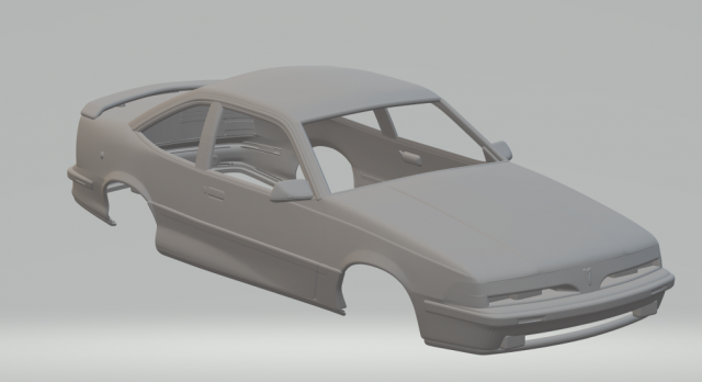 pontiac sunbird mk2 gt coupe 86 3D प्रिंट मॉडल .c4d .max .obj .3ds .fbx .stl .blend 