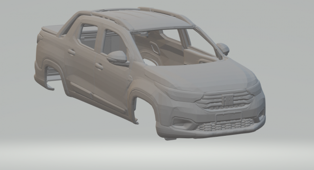 fiat strada crew cab 3D 打印模型 .c4d .max .obj .3ds .fbx .stl .blend 
