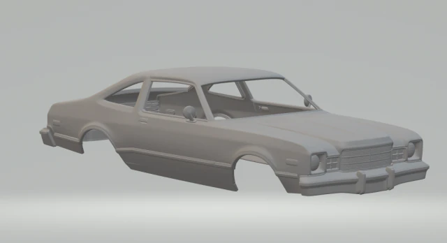 plymouth volare coupe 77 3D Print Model .c4d .max .obj .3ds .fbx .stl .blend