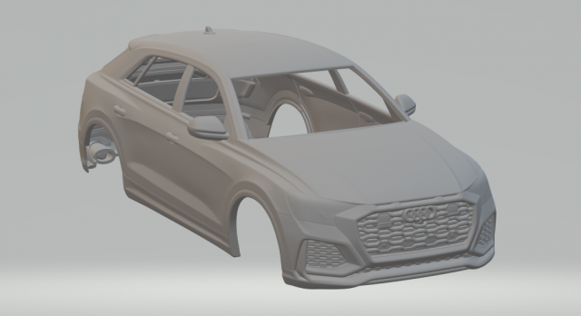 audi q8 rs 3D Print Model .c4d .max .obj .3ds .fbx .stl .blend 