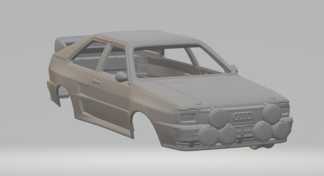 audi quattro a2 1981 3D 打印模型 .c4d .max .obj .3ds .fbx .stl .blend 