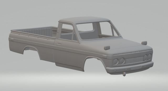toyota hilux mk1 3D Print Model .c4d .max .obj .3ds .fbx .stl .blend 