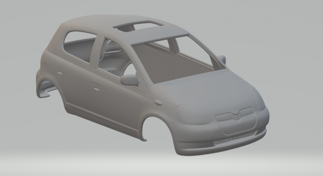 toyota yaris mk1 5door Modèles 3D en vedette .c4d .max .obj .3ds .fbx .stl .blend 