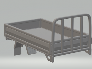 dry cargo truck bed 3D-printmodel