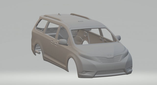 toyota sienna 11 3D Print Model .c4d .max .obj .3ds .fbx .stl .blend 