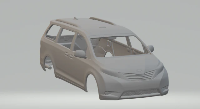 toyota sienna 11 3D Print Model .c4d .max .obj .3ds .fbx .stl .blend 
