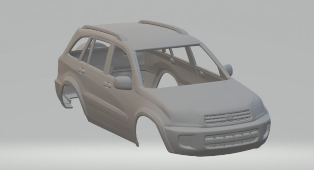 toyota rav4 2000 3D Print Model .c4d .max .obj .3ds .fbx .stl .blend 