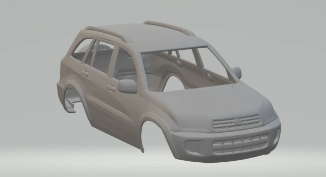 toyota rav4 2000 3D Print Model .c4d .max .obj .3ds .fbx .stl .blend
