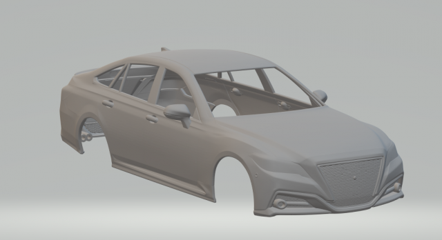 toyota crown advance 18 3D-printmodel .c4d .max .obj .3ds .fbx .stl .blend 