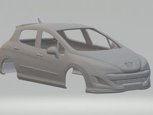 peugeot 308 3D Print Model in Vehicle 3DExport