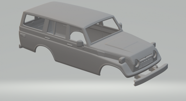 toyota land cruiser 75 3D Baskı Modeli .c4d .max .obj .3ds .fbx .stl .blend 