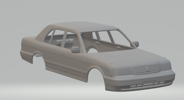 toyota crown 1991 3D 打印模型 .c4d .max .obj .3ds .fbx .stl .blend