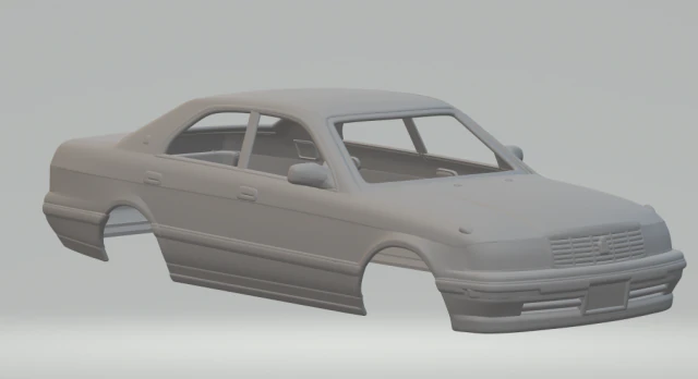 toyota crown 1993 3D Print Model .c4d .max .obj .3ds .fbx .stl .blend 