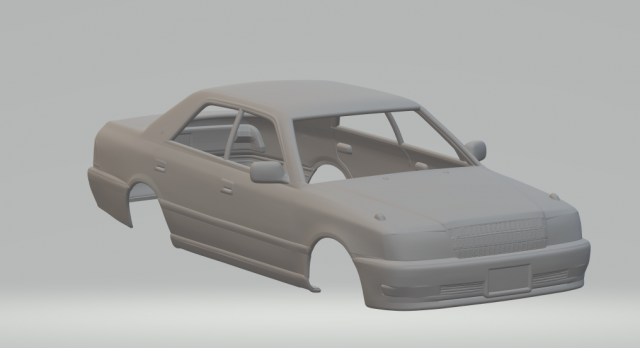 toyota crown 1997 3D 프린트 모델 .c4d .max .obj .3ds .fbx .stl .blend 