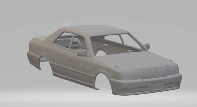 toyota crown 1997 3D Print Model .c4d .max .obj .3ds .fbx .stl .blend