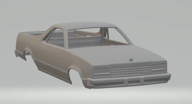 chevrolet el camino 82 3D Print Model .c4d .max .obj .3ds .fbx .stl .blend 