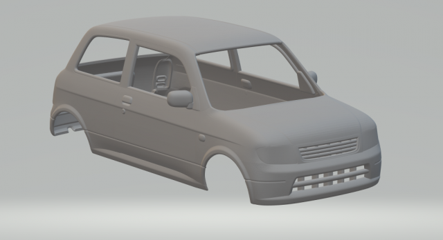 daihatsu mira 1998 3D Print Model .c4d .max .obj .3ds .fbx .stl .blend 