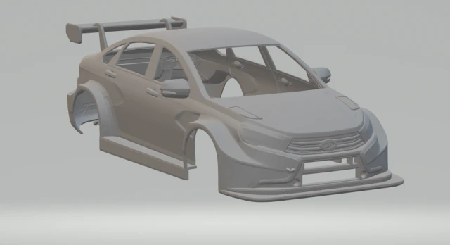 lada vesta tcr 3D Print Model .c4d .max .obj .3ds .fbx .stl .blend 