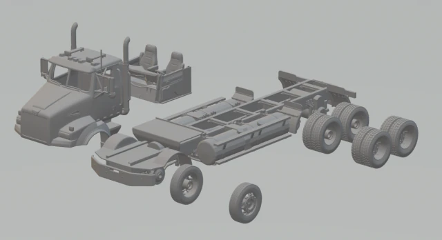 western star 4900sa 3D Print Model .c4d .max .obj .3ds .fbx .stl .blend 