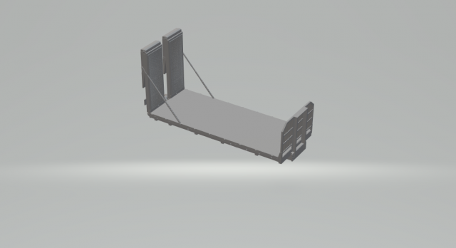 flatbed transport truck 3D 프린트 모델 .c4d .max .obj .3ds .fbx .stl .blend 