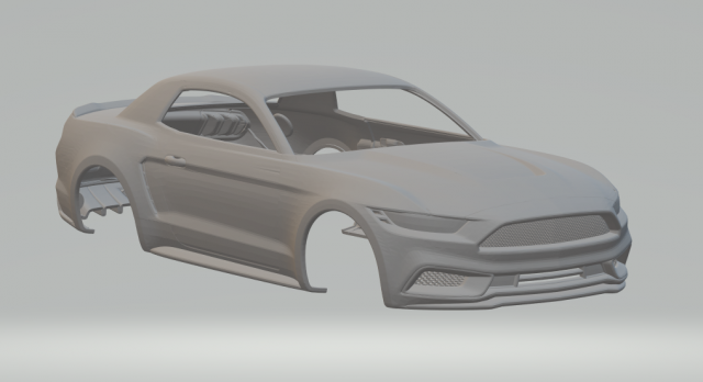 mustang notchback 2017 3D Принт Модель .c4d .max .obj .3ds .fbx .stl .blend