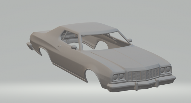 gran torino hardtop 74 3D Print Model .c4d .max .obj .3ds .fbx .stl .blend 