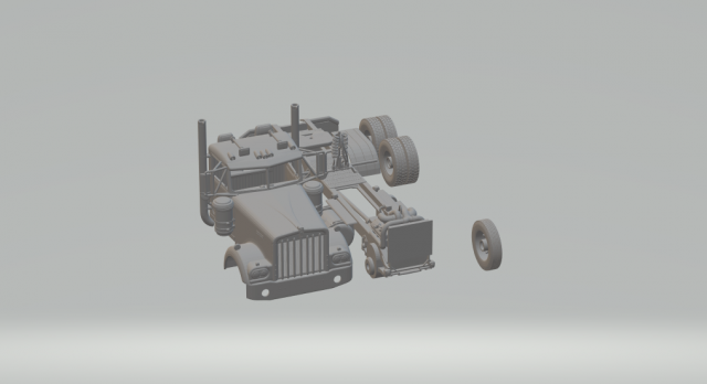 kenworth w900a day cab Model Cetak 3D .c4d .max .obj .3ds .fbx .stl .blend 