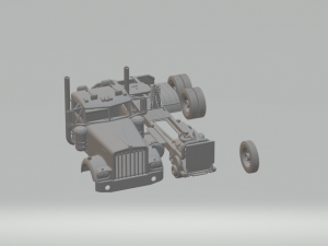 kenworth w900a day cab 3D-printmodel