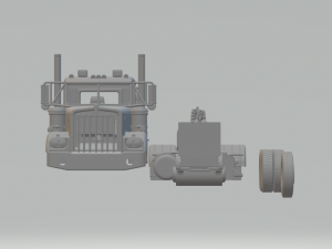 kenworth w900a day cab Model Cetak 3D