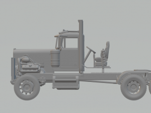 kenworth w900a day cab Model Cetak 3D