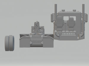 kenworth w900a day cab Model Cetak 3D