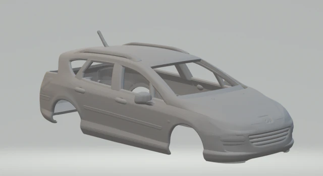 peugeot 407 sw 3D Print Model .c4d .max .obj .3ds .fbx .stl .blend 