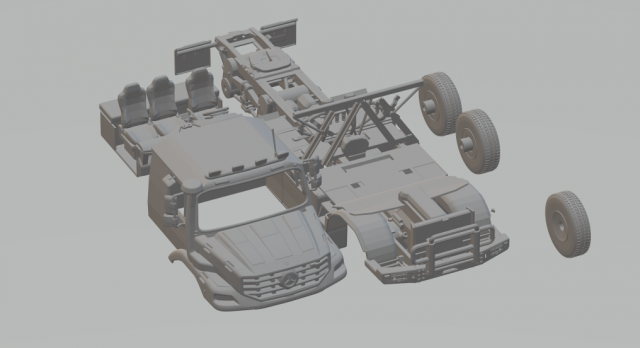 mercedes benz zetros 3D Print Model .c4d .max .obj .3ds .fbx .stl .blend