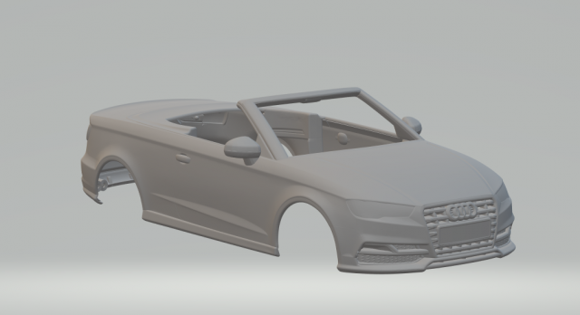 audi s3 cabriolet Modèles 3D en vedette .c4d .max .obj .3ds .fbx .stl .blend 