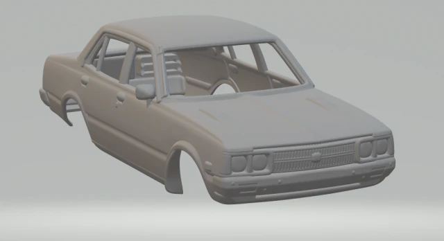toyota corona sedan 3D Print Model .c4d .max .obj .3ds .fbx .stl .blend
